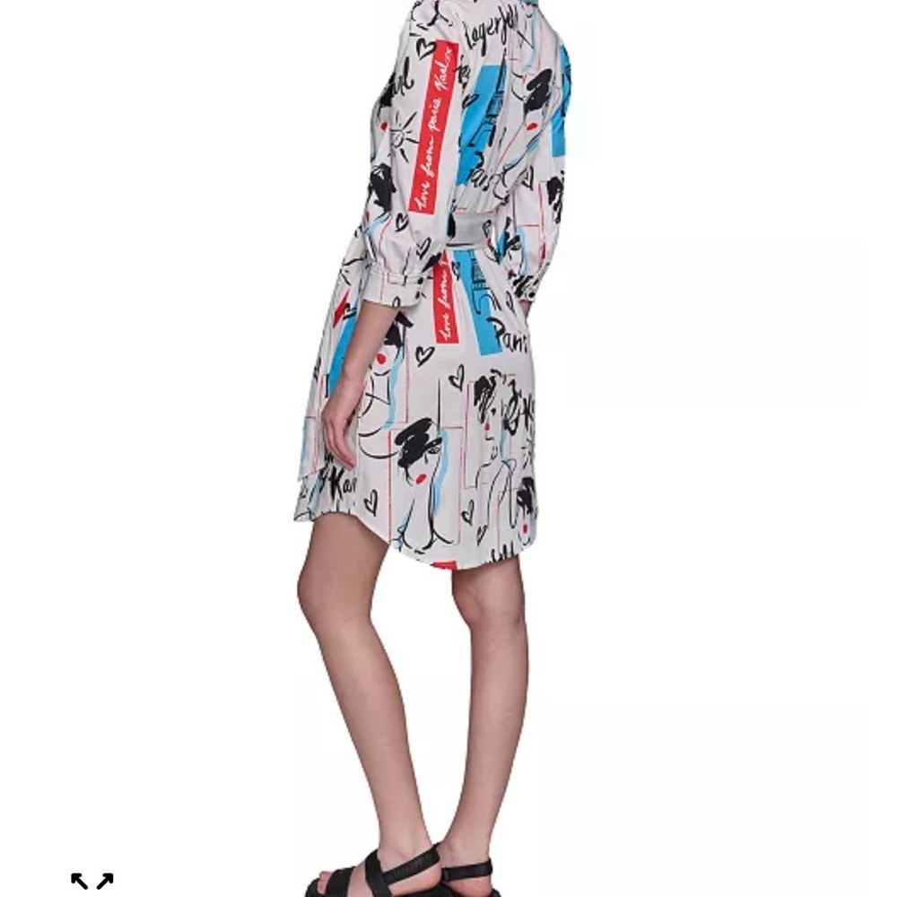Karl Lagerfeld Paris mini shirt dress size 8 - Picture 2 of 8